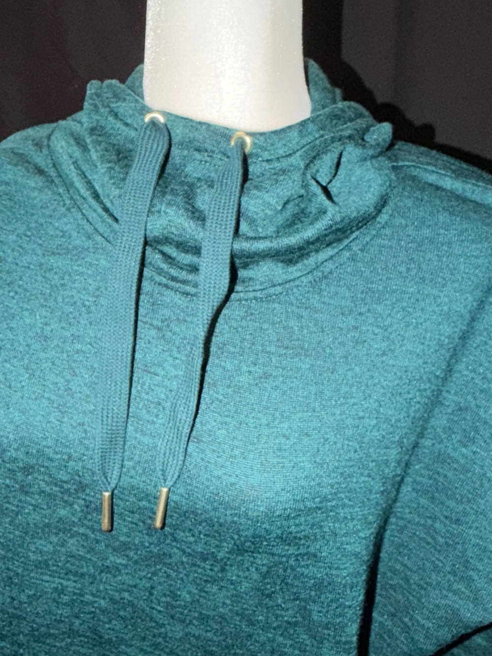 Old Navy Active Go Dry Teal Cowl-Neck Hoodie Sweater with drop sleeves